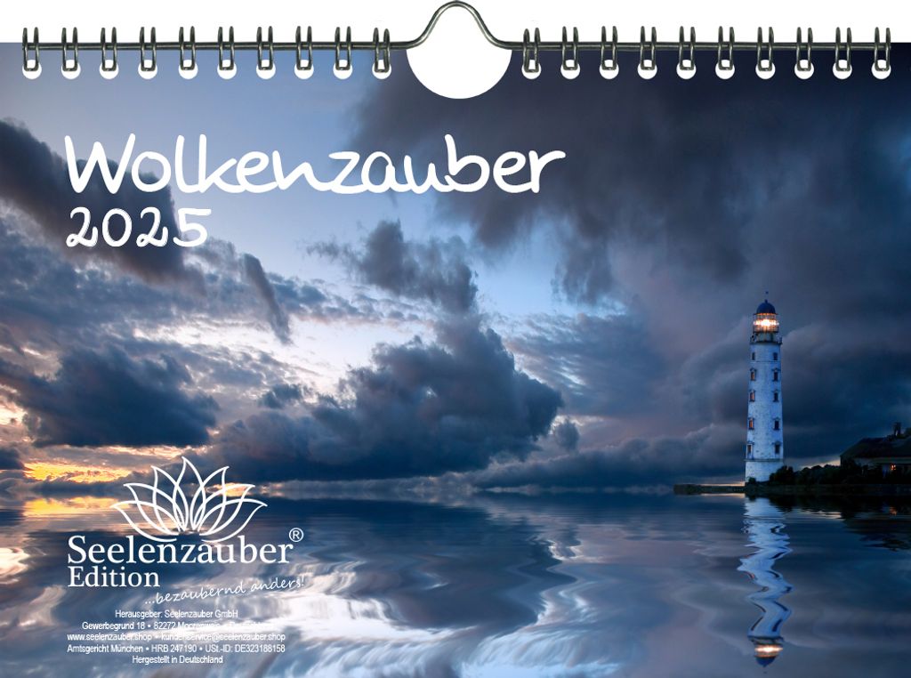 Wolkenzauber DIN A5 Wandkalender für 2025 Wolken Himmel - Seelenzauber