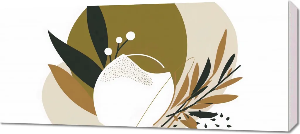 Quadro 90x40cm Essenza Botanica - Arredo Parete Canvas Alta Qualità
