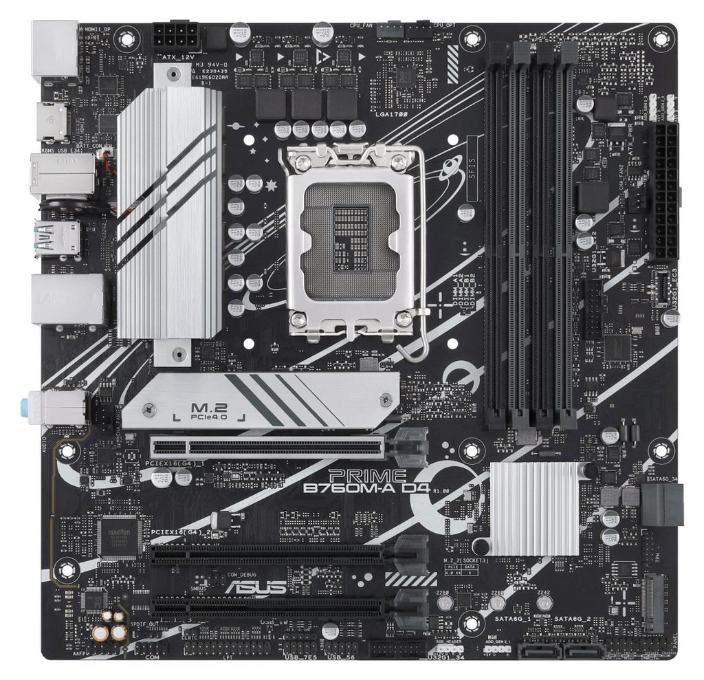 ASUS 90MB1D00-M1EAYC PRIME B760M-A D4-CSM//LGA1700, B760, Productafbeelding 