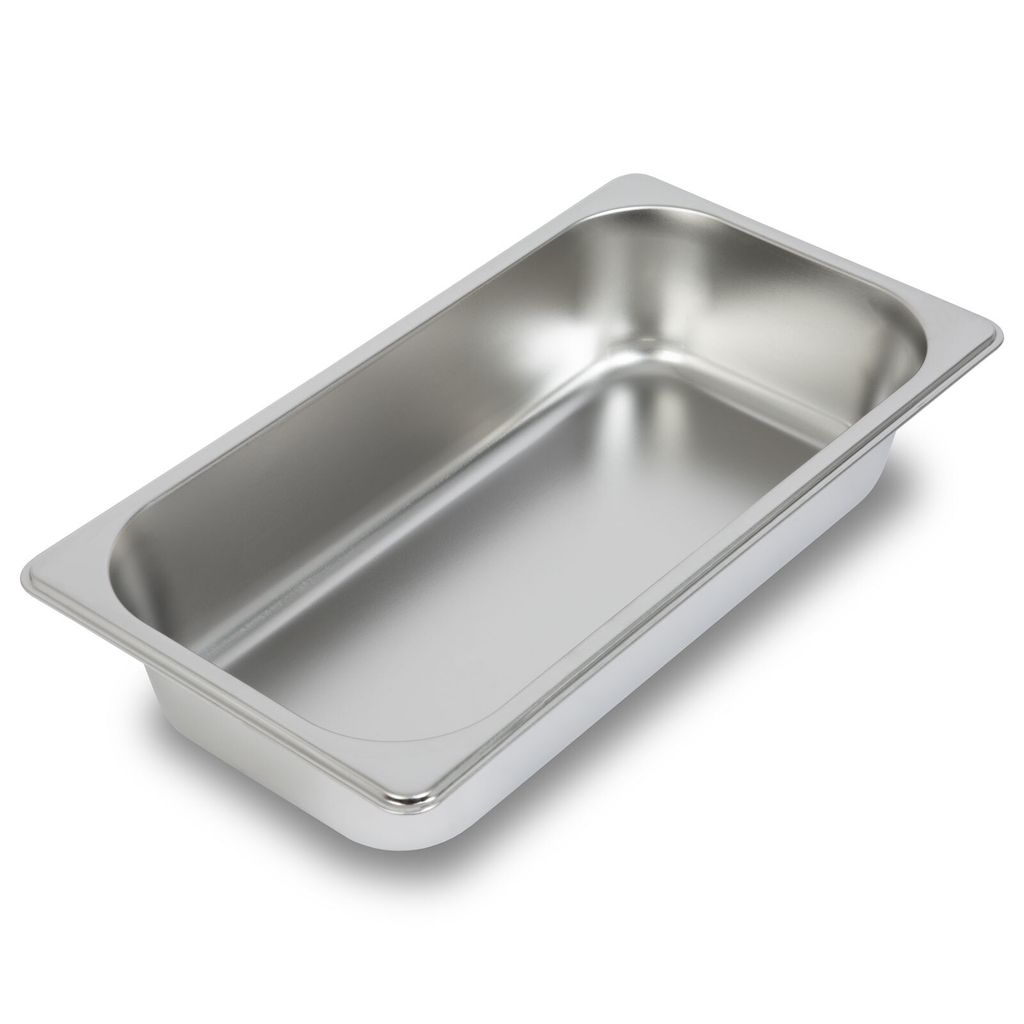 VERTES GN Behälter 1/3 Gastro Norm Gastronorm (Edelstahl, 65mm Tief, Hygienisch, Rostfrei, Kratzfest, Temperaturbeständig von -40° bis +300°C)