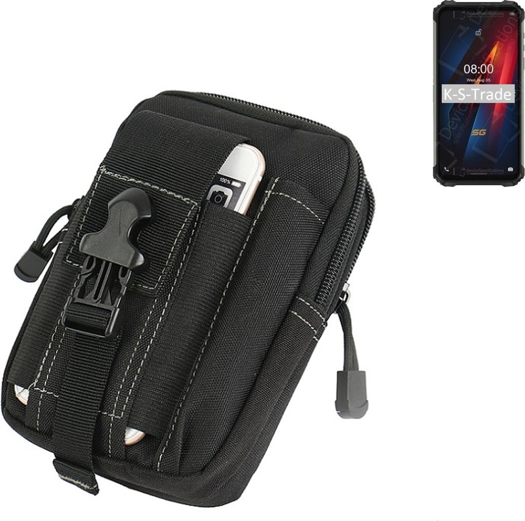 K-S-Trade Gürtel Tasche kompatibel mit Ulefone Armor 8 5G Gürteltasche Holster Schutz Hülle Handy Hülle Smartphone outdoor Handy-Hülle schwarz
