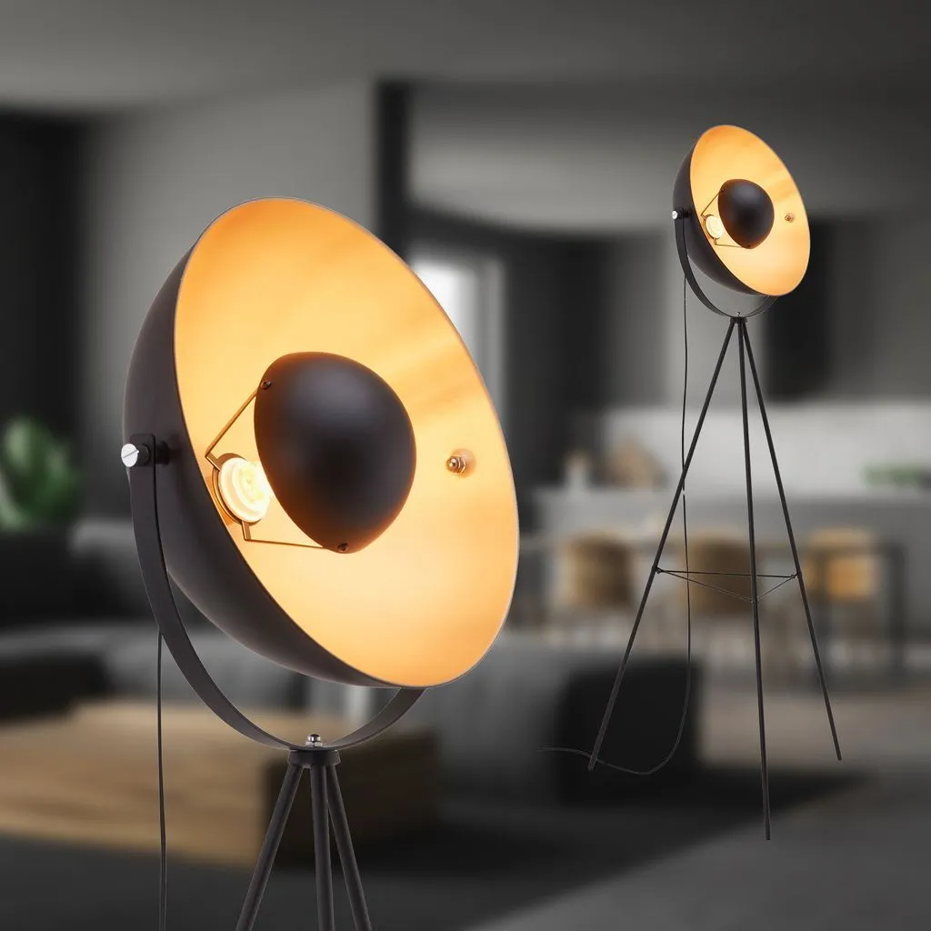 Lampada Industriale Metallo Briloner Sand 60W | Lampada Terra Retro Oro - 2