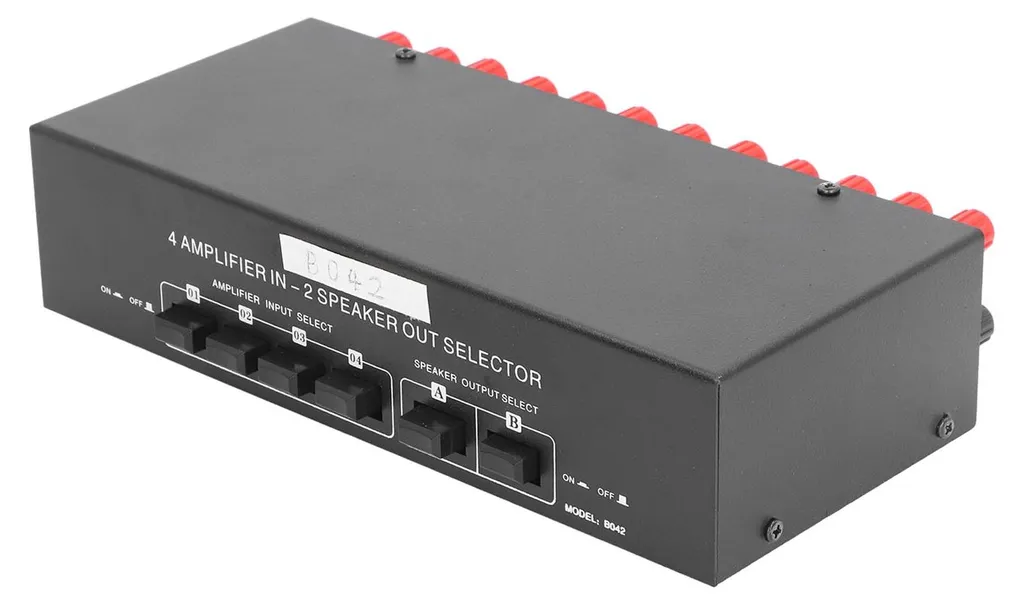 Sélecteur audio passif 4 entrées ampli et 2 sorties haut-parleurs SP-42