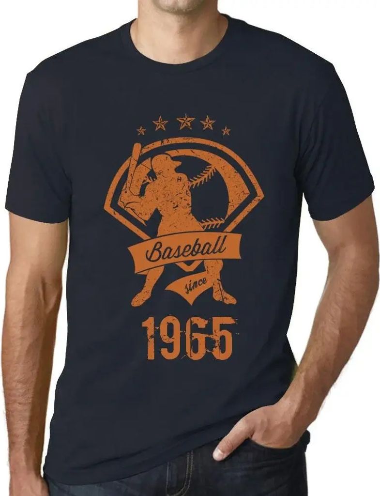 Herren Grafik T-Shirt Baseball seit 1965 – Baseball Since 1965 – Geschenk 59. Geburtstag Jahrestag 59 Jahre Jubiläum 59 Jährige Mann Jahrgang...