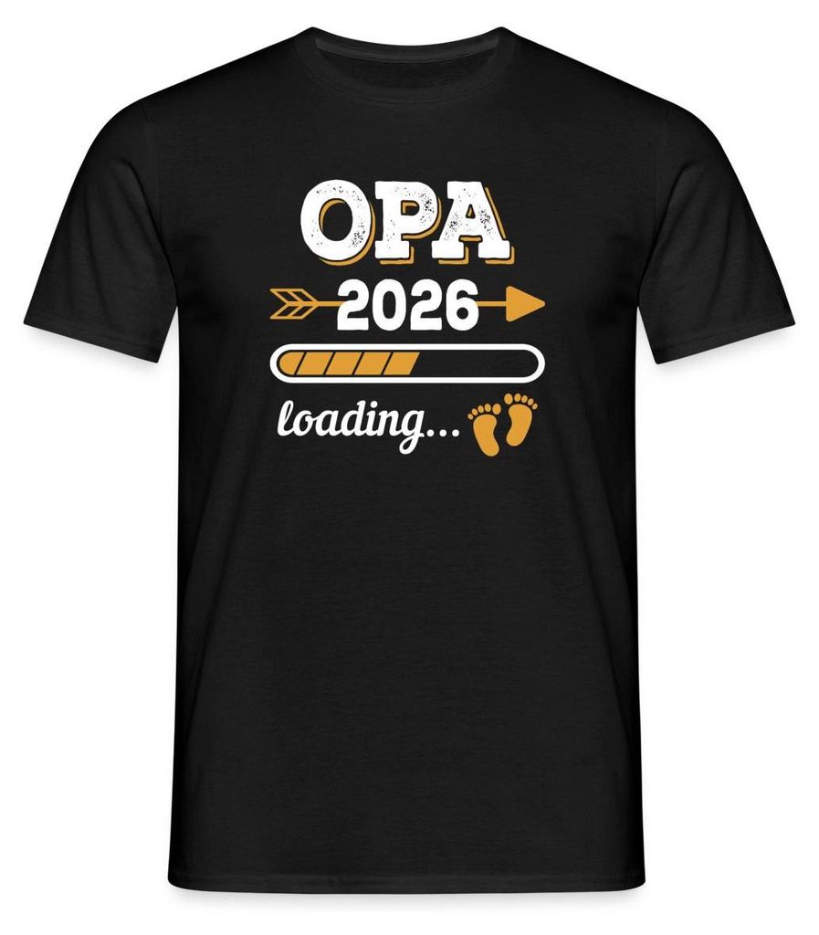 Spreadshirt Opa 2026 Zukünftiger Großvater | Schwangerschaft Ankündigung Männer T-Shirt, XXL, Schwarz