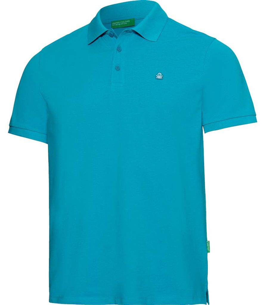 Benetton Poloshirt kurzarm uni, unifarben aus 100% Baumwolle