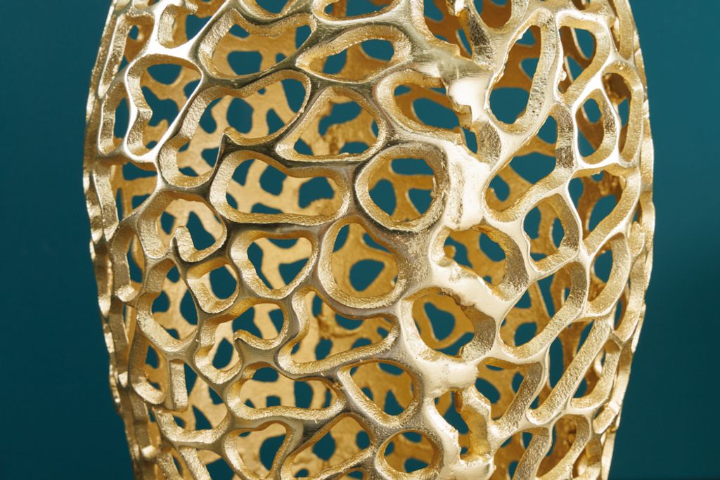 Filigrane Vase ABSTRACT LEAF gold 65cm Produktbild 7