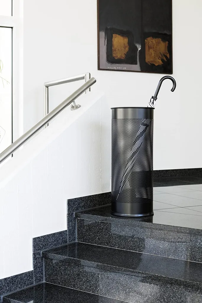Rangement Parapluies Métal Noir 28,5L : Solution Hall et Réception - 8