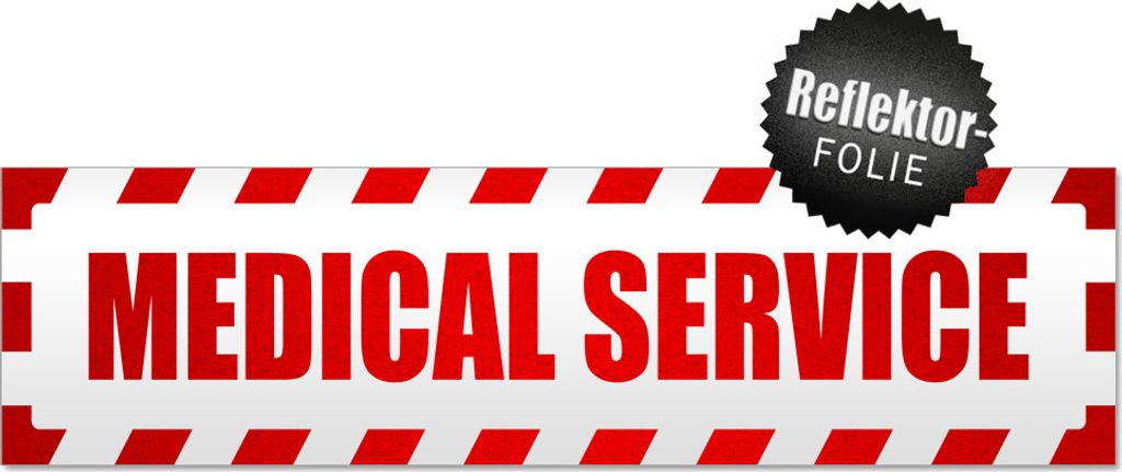 Medical Service gestreift Magnetschild Schild magnetisch