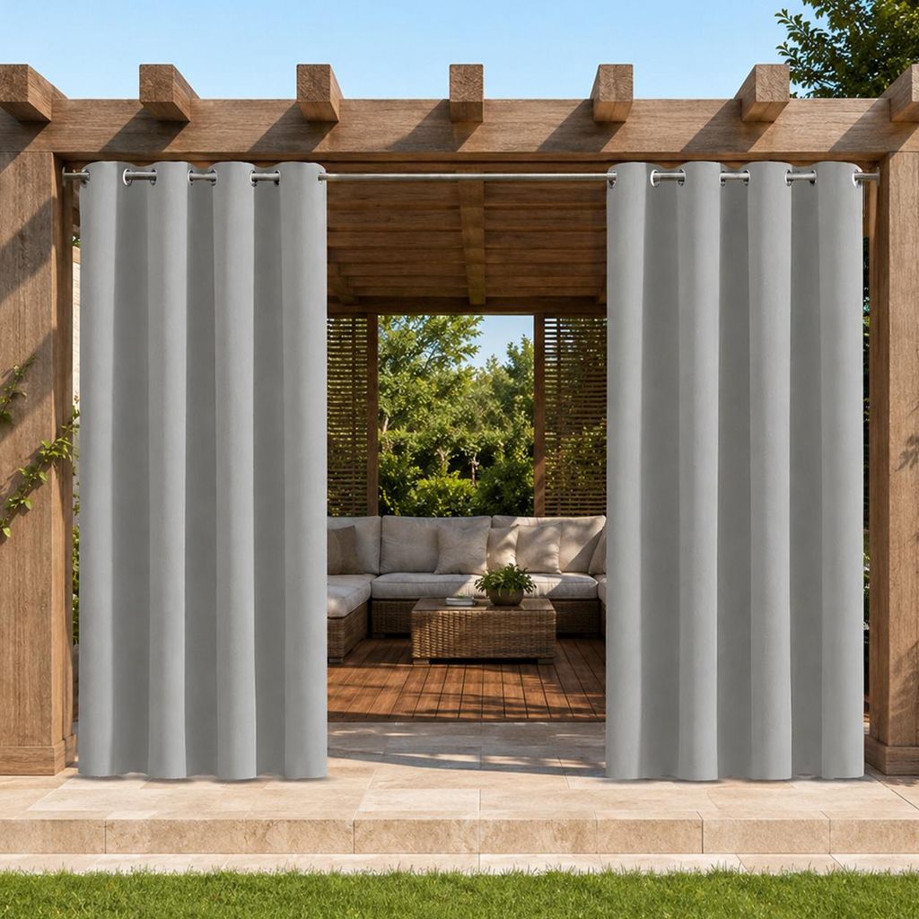 Außen Vorhang Wasserdicht Sonnenschutz Gardine Outdoor Produktbild 