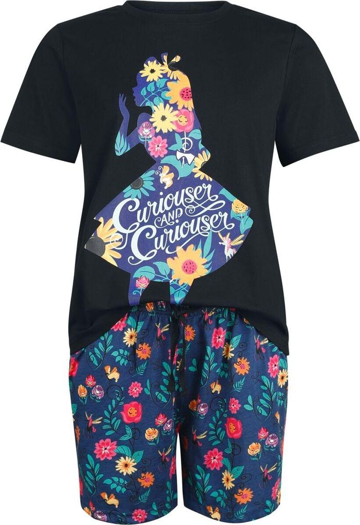 Alice im Wunderland Schlafanzug Damen Curiouser multicolor L