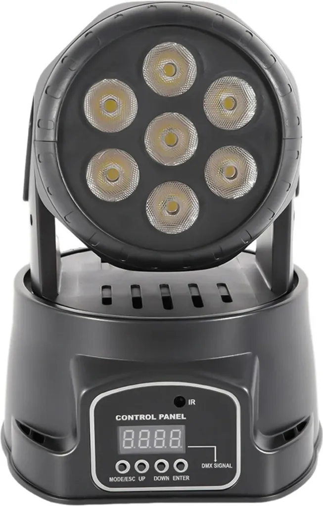 Lyre LED Stroboscope 20s avec Moteur Pas à Pas et Pilotage DMX Autonome