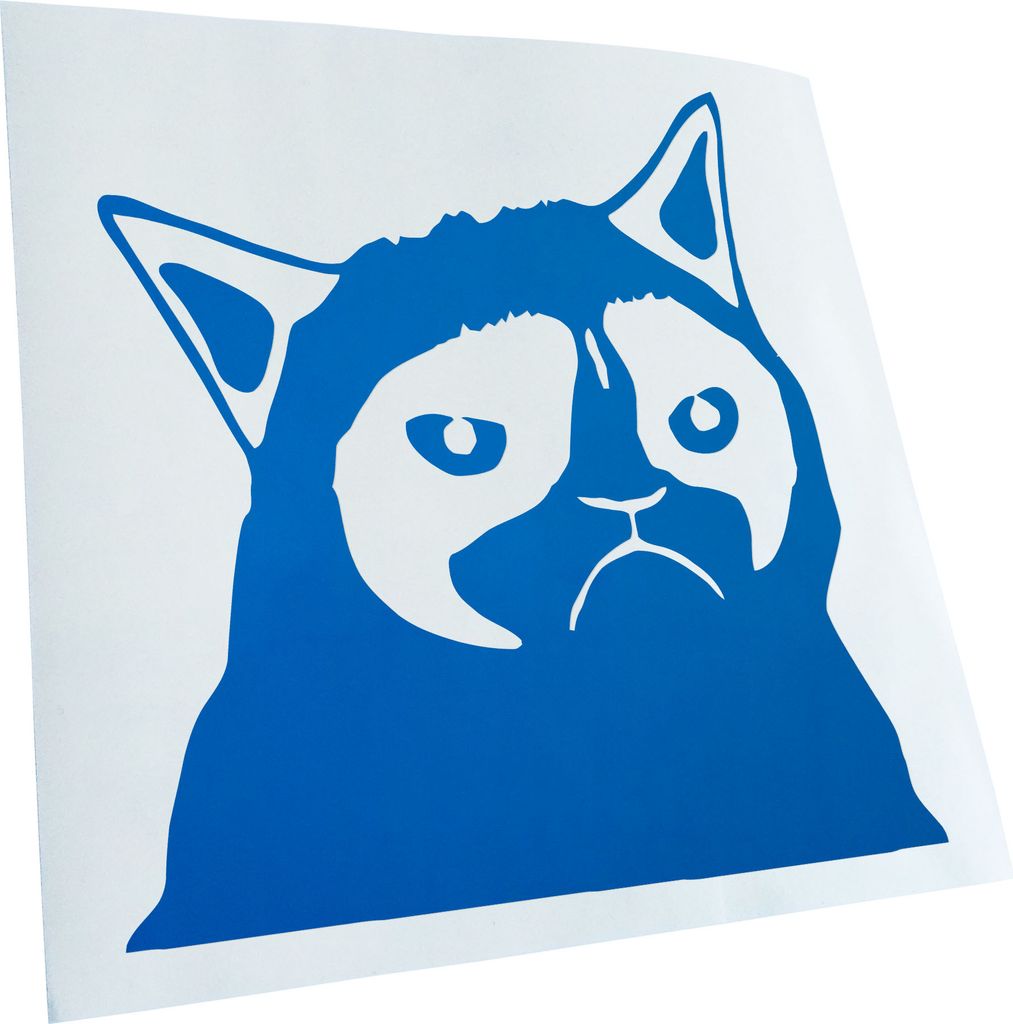 Kiwistar - Autoaufkleber - Grumpy Cat - Meme - No Heckscheibe - Aufkleber für Auto Kfz Fahrrad, LKW, Truck Mofa