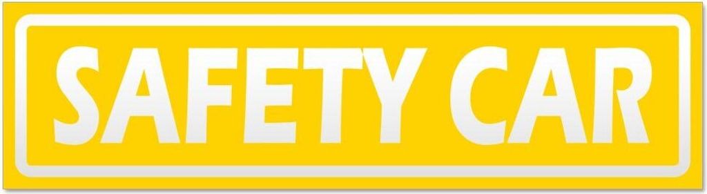Kiwistar Safety Car invertiert Magnetschild Schild magnetisch - 30cm Gelb - Magnetfolie für Auto PKW Kfz