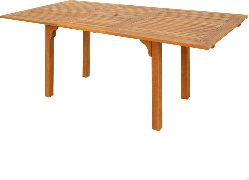 Aktiver Ausziehtisch Rechteckig Akazienholz 200 x 100 x 74 cm