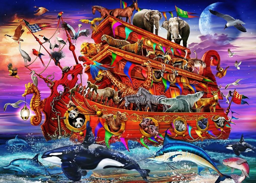 Bluebird Puzzle Legespiel The Ark - 500 Teile buntes Spielzeug