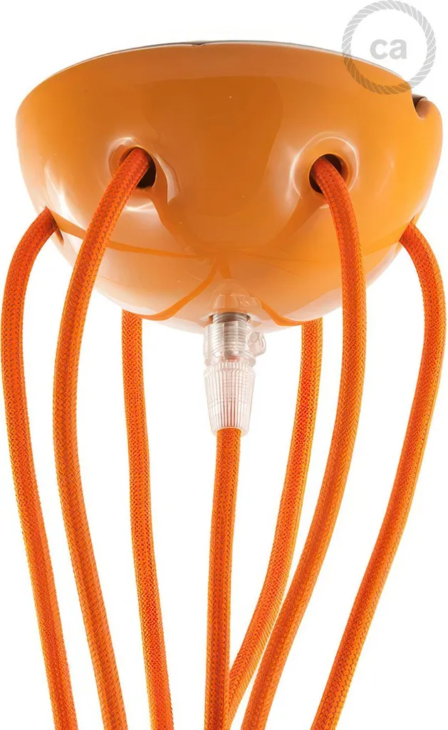 Support Plafond 7 Trous Céramique Mandarin : Fixez Multiples Lampes