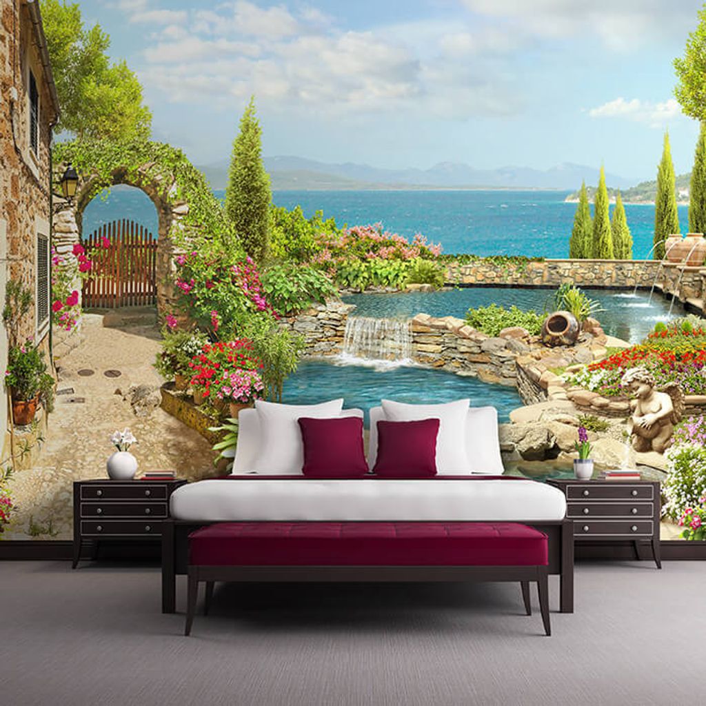 Fototapete Meer Aussicht Antik M1143 – selbstklebende Strukturtapete 260g / 200x140cm