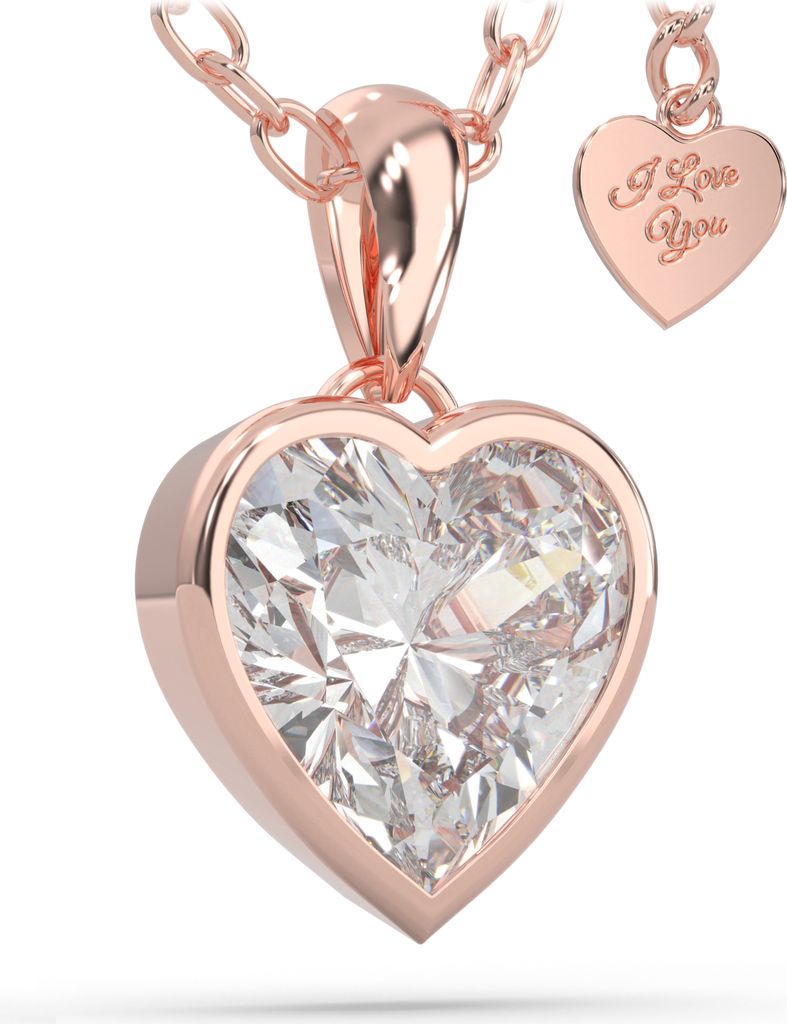 SERASAR | Halskette aus Sterlingsilber [Love] mit Roségold Produktbild 
