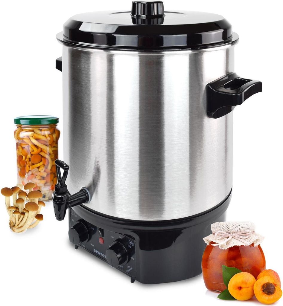 Syntrox Germany Einkochautomat 27L 2000W Glühweinkocher Edelstahl