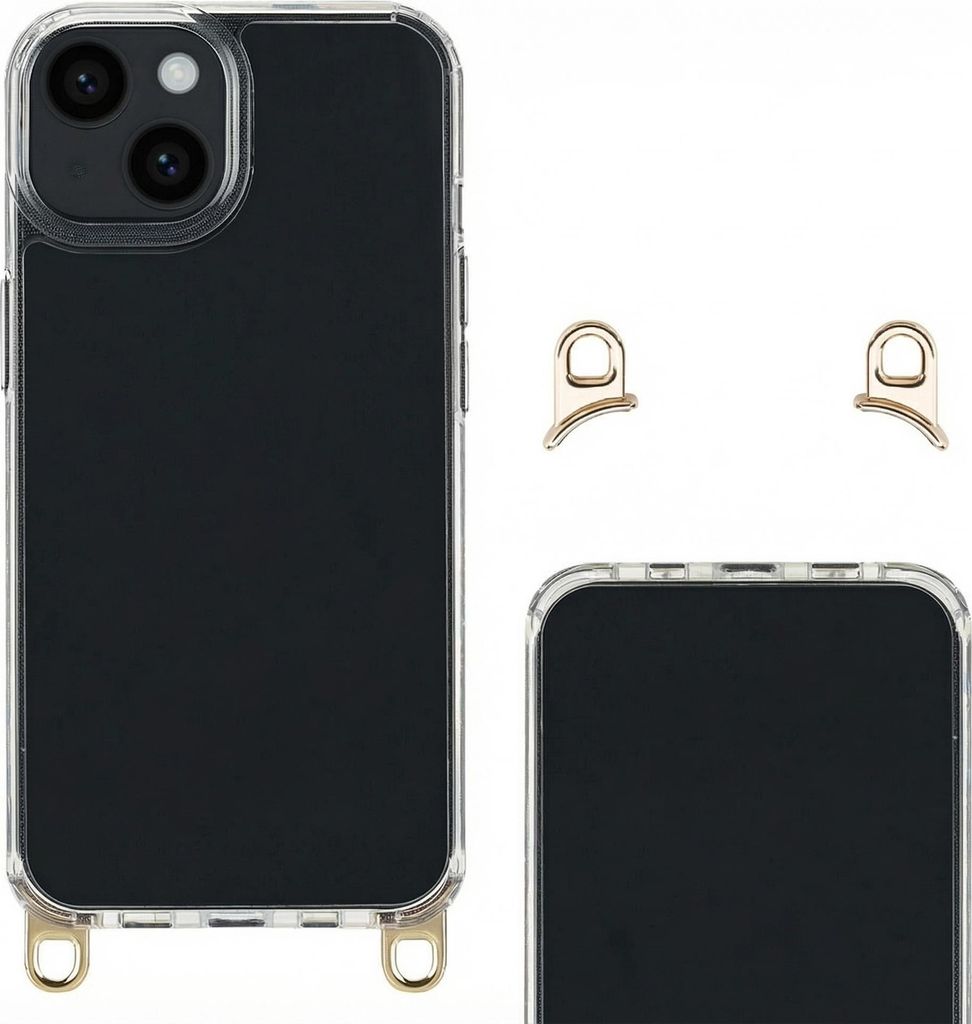 Selencia Backcover mit abnehmbaren Haken iPhone 14 - Transparent