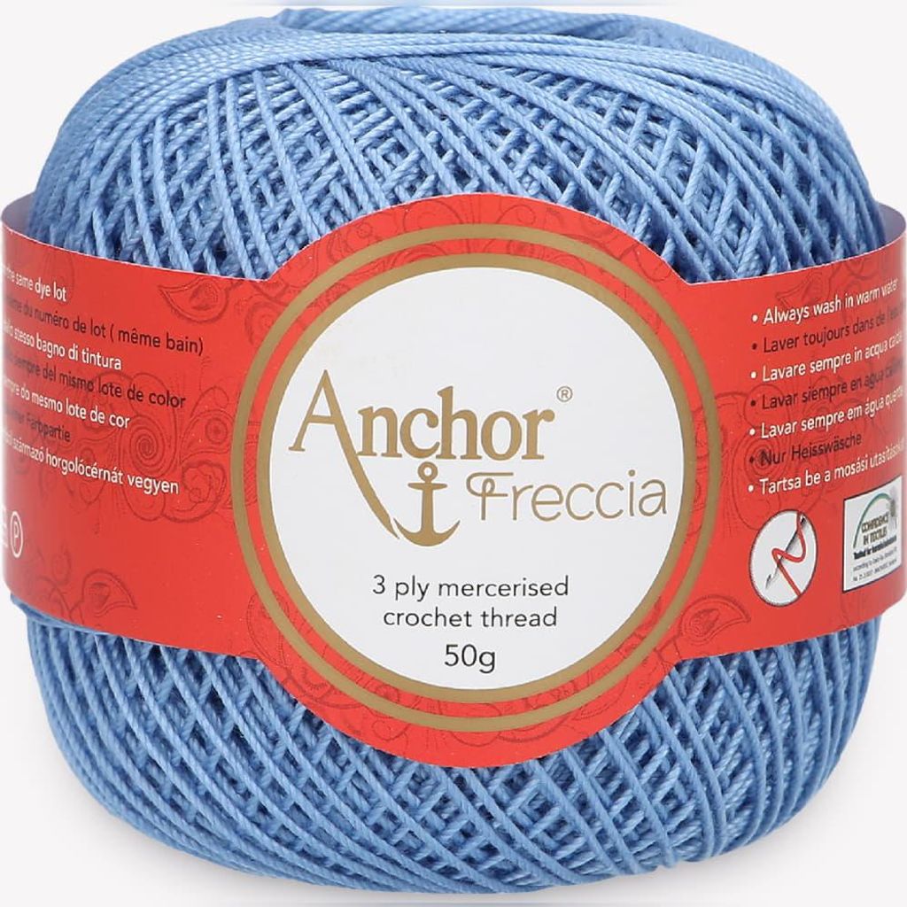 Anchor Freccia 6 – mercerisiertes Baumwollgarn zum Häkeln (Farbe 00130)