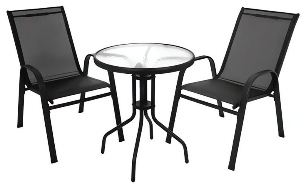Gartenmöbelsets Balkon- und Gartenmöbelset, Tisch + 2 Produktbild 
