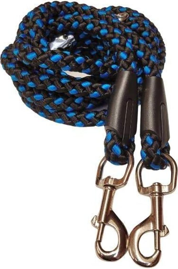 Palkar Wende-Hundeleine 250 cm x 10 mm schwarz-blau