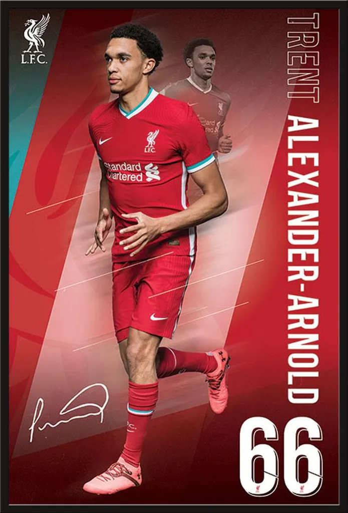 Affiche Alexander Arnold Liverpool FC avec Cadre Anti-Casse et Vitre