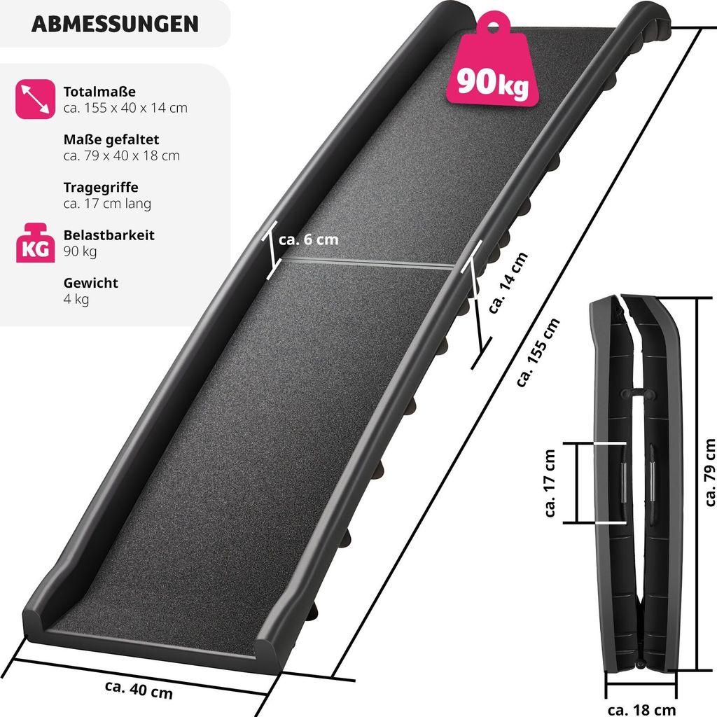 Rampa pre psov Paw Step Auto, skladacia a protišmyková, do Obrázok produktu 7