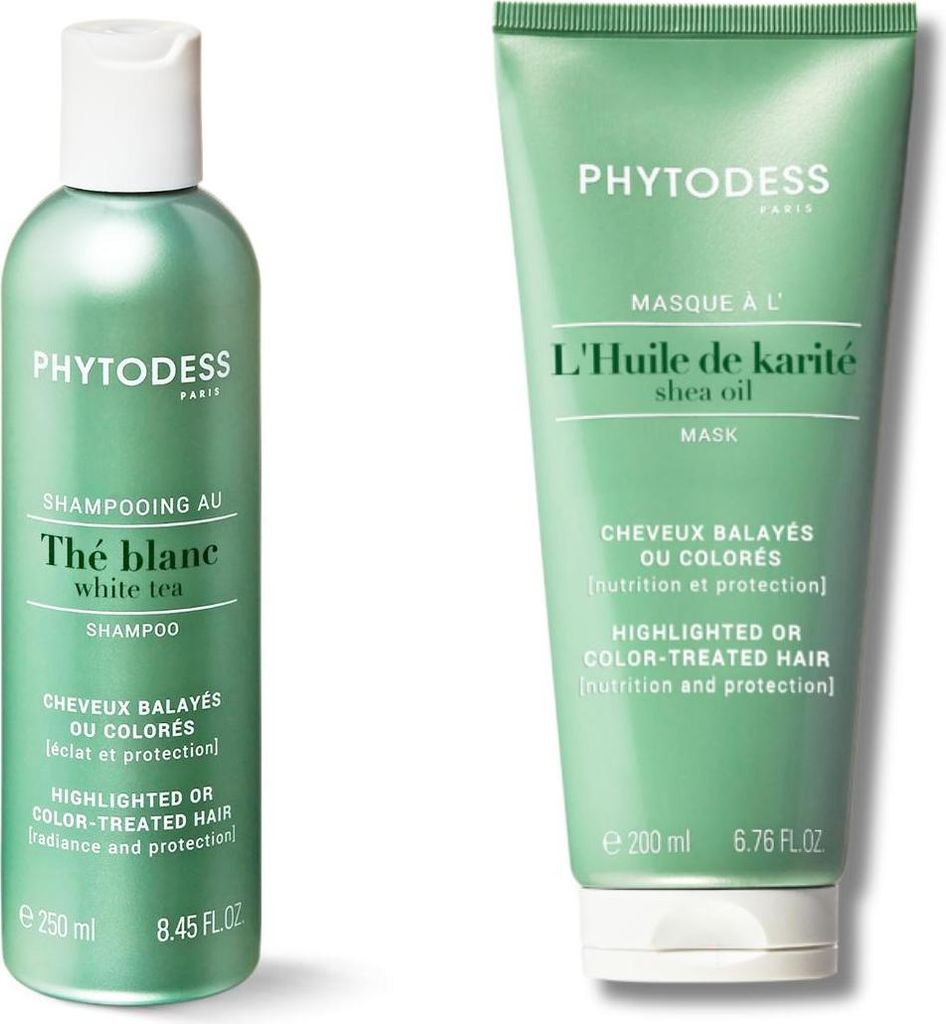Duo Soins Cheveux Colorés - Shampooing au Thé Blanc 250ml + Image du produit 