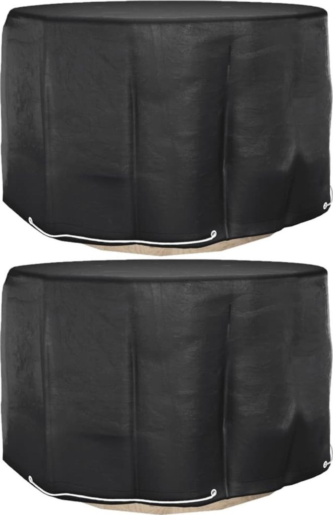 "2026 Promotion" Gartenmöbel-Abdeckungen 2 Stk. - Hohe Qualität - 6 Ösen Ø125x75 cm Rund - Gartenmöbel-Schutzhüllen CC9224