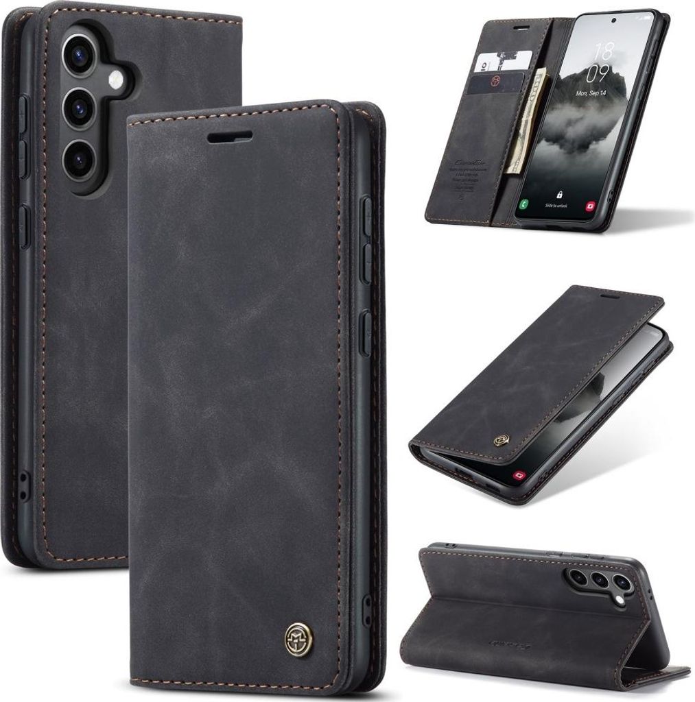 Samsung Galaxy S25 Plus Hülle - CaseMe 013 Klapphülle - Schwarz