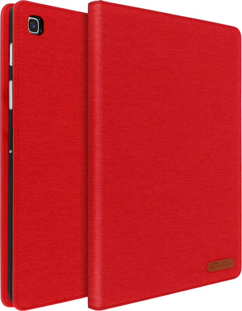 Samsung Galaxy Tab S5e cover in tessuto con scomparti, custodia con funzione stand - rosso