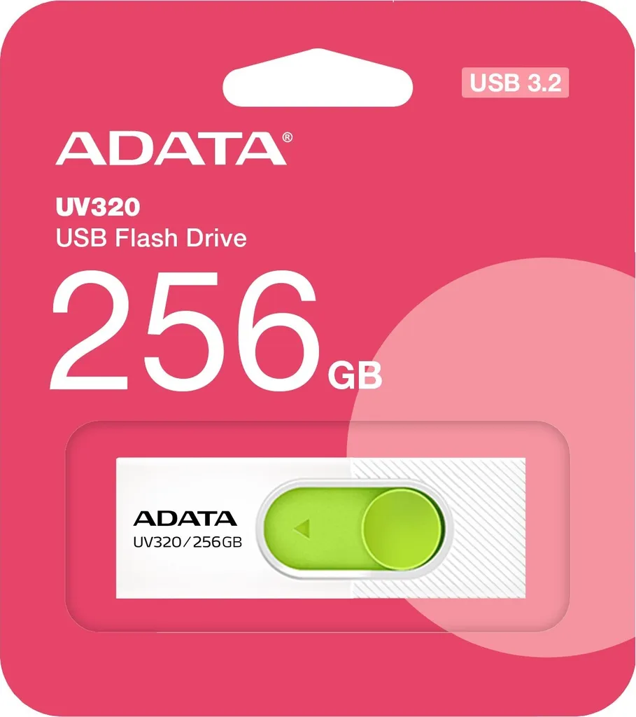 ADATA UV320 Clé USB 3.2 Rétractable 256 Go - Transfert Ultra Rapide Blanc - 3