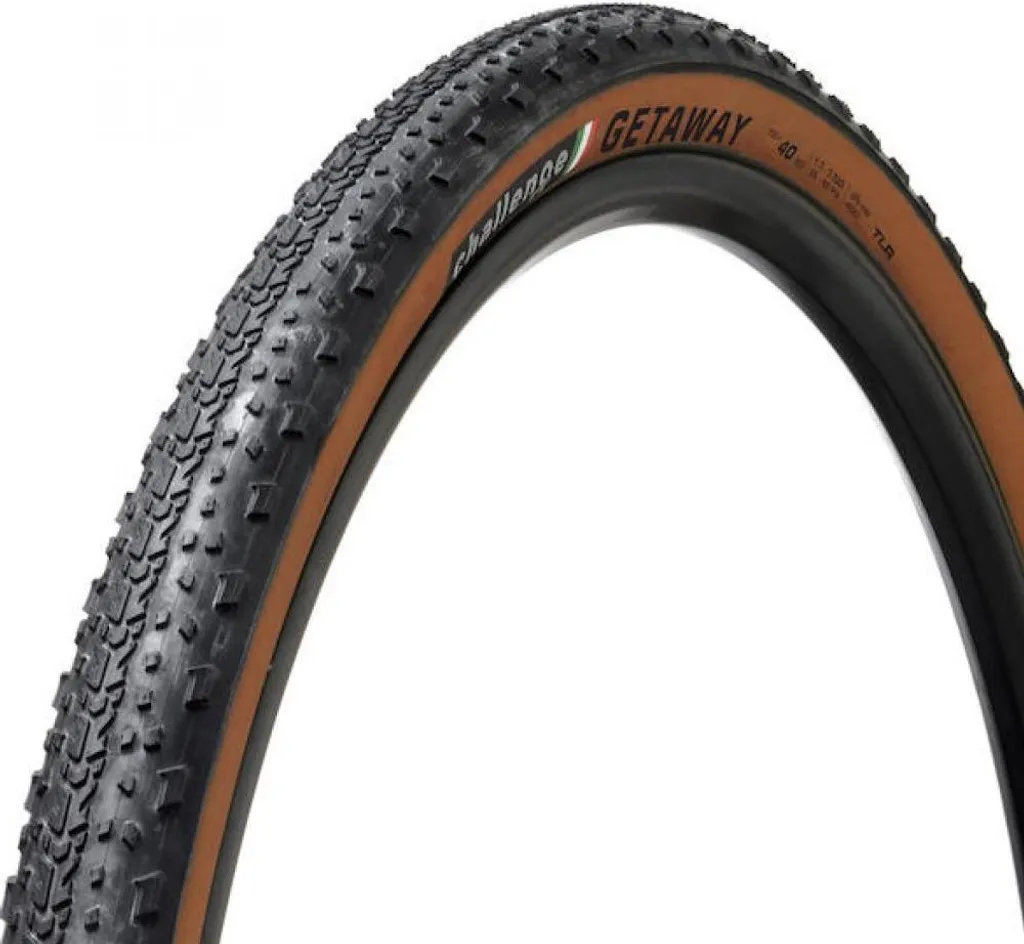 Pneu Gravel Tubeless 700x40 Challenge Getaway Vulc Coloris Golden Rétro