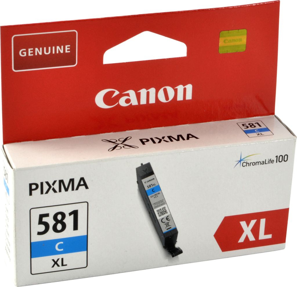 Canon CLI-581 XL Cyan Tintentank, Cyan, 8,3 ml, 170 Seiten Produktbild 