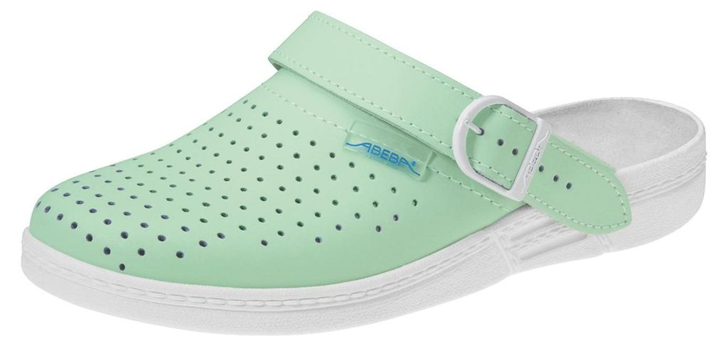 Abeba 7090 Clog mint/ weiß - 42