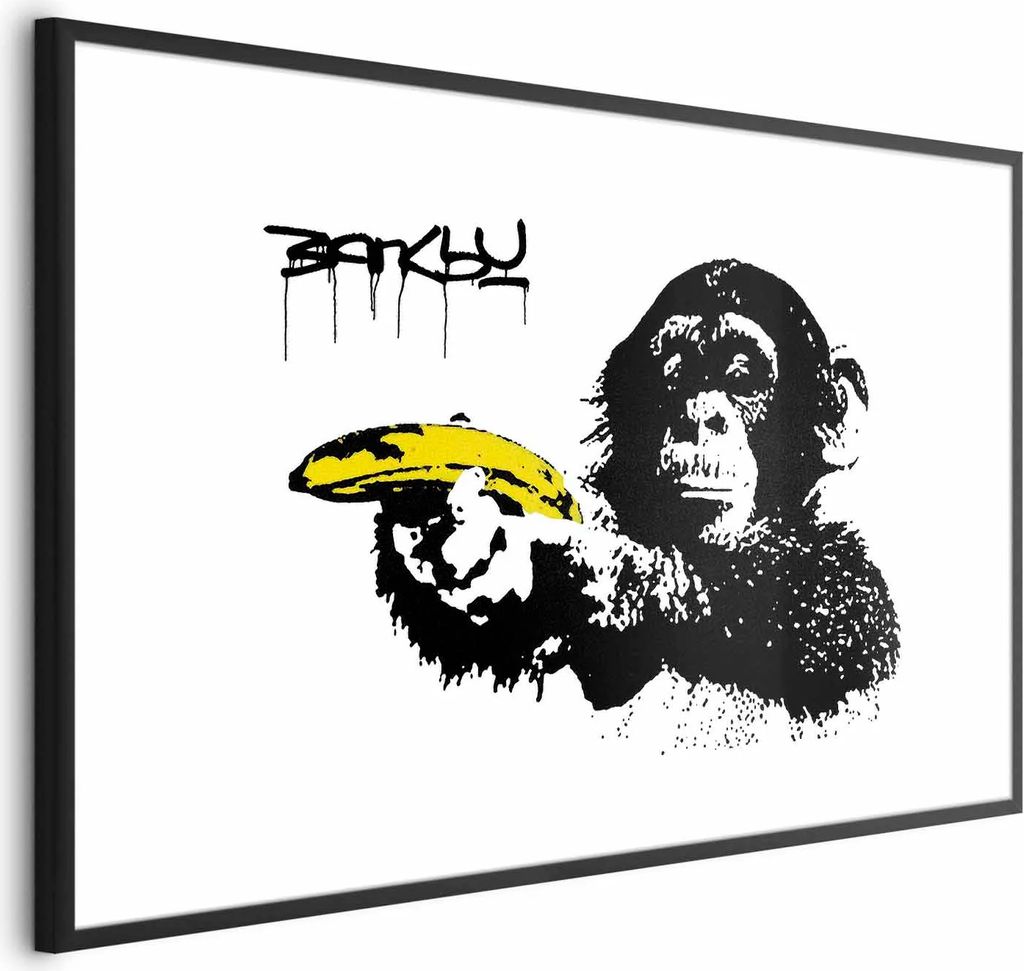 Posterpapier Poster - Banksy: Monkey with a Banana 60x40 cm Streetart i-C-0148-ao-a