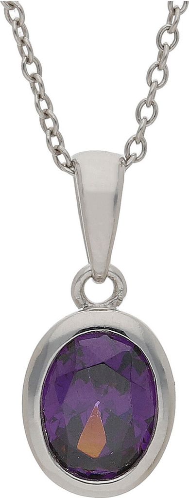 Kettenanhänger Silber 925 Zirkonia lila JL10-02-2697 JuwelmaLux