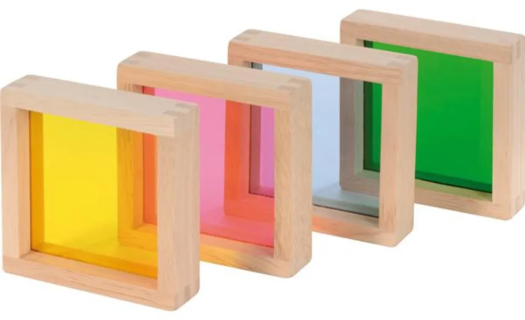 Blocs Multicolores Miroir Incassable - Set de 7 Éléments de Construction
