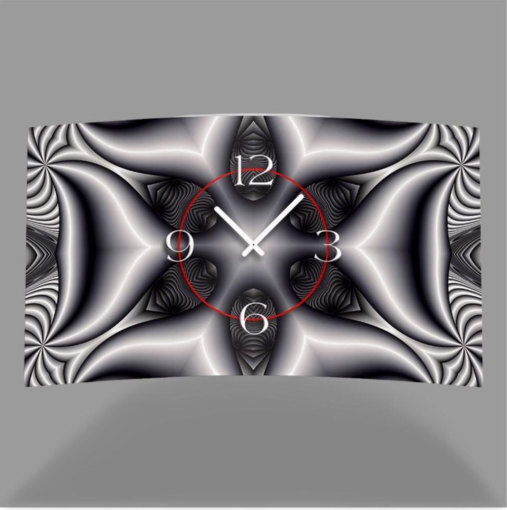 Digital Art sw Designer Wanduhr modernes Wanduhren Design leise kein ticken DIXTIME 3DS-0337