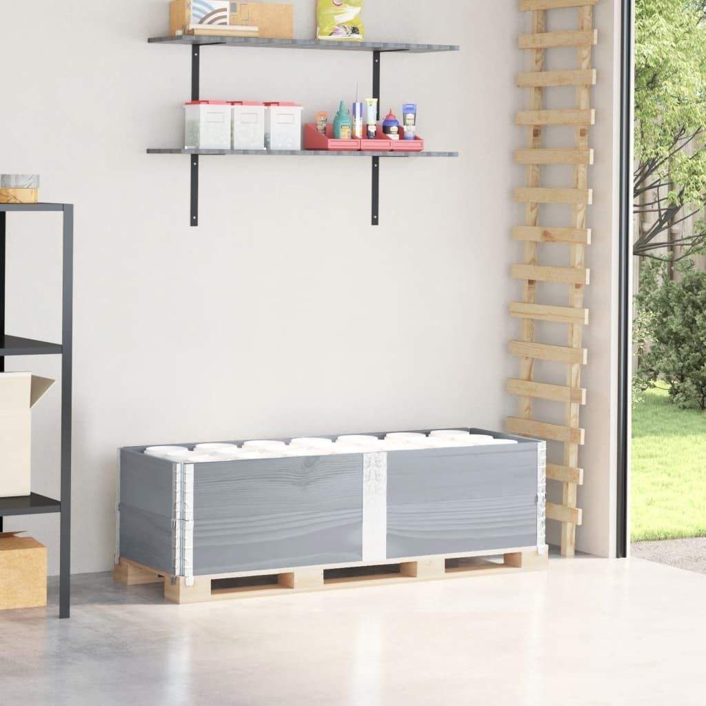 Best Möbel Paletten-Aufsatzrahmen 2er-set Grau 150x50 cm Massivholz Kiefer - Forst- & Landwirtschaftsgeräte Design2026 6681911