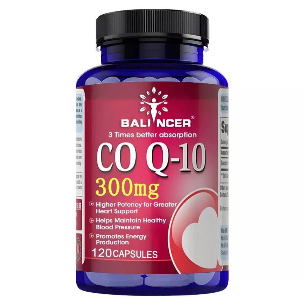 Co Enzyme Q10 - 300mg (120 Kapseln) Nahrungsergänzungsmittel, Antioxidant, Anti-Aging, Energy, Herz, Blutdruck, Herzgesundheit