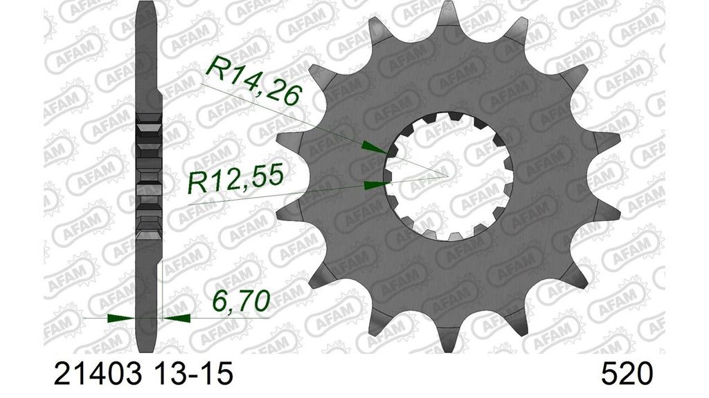AFAM Standard Stahlritzel vorne 21403520