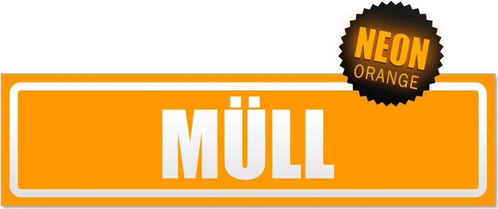 Müll invertiert Magnetschild Schild magnetisch