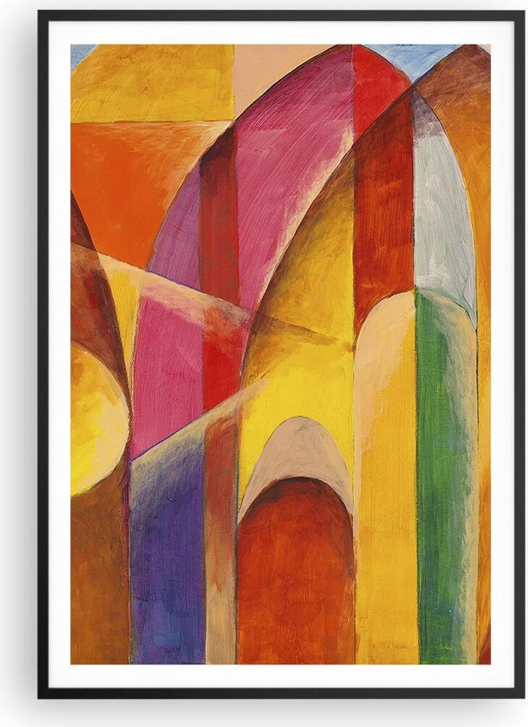Gerahmtes Poster - Schwarzer Rahmen - Abstraktion modern - 70x100 cm - Wand Bild - Wanddeko - Wandbilder - Kunstposter - Wandposter - Bilderrahmen ...