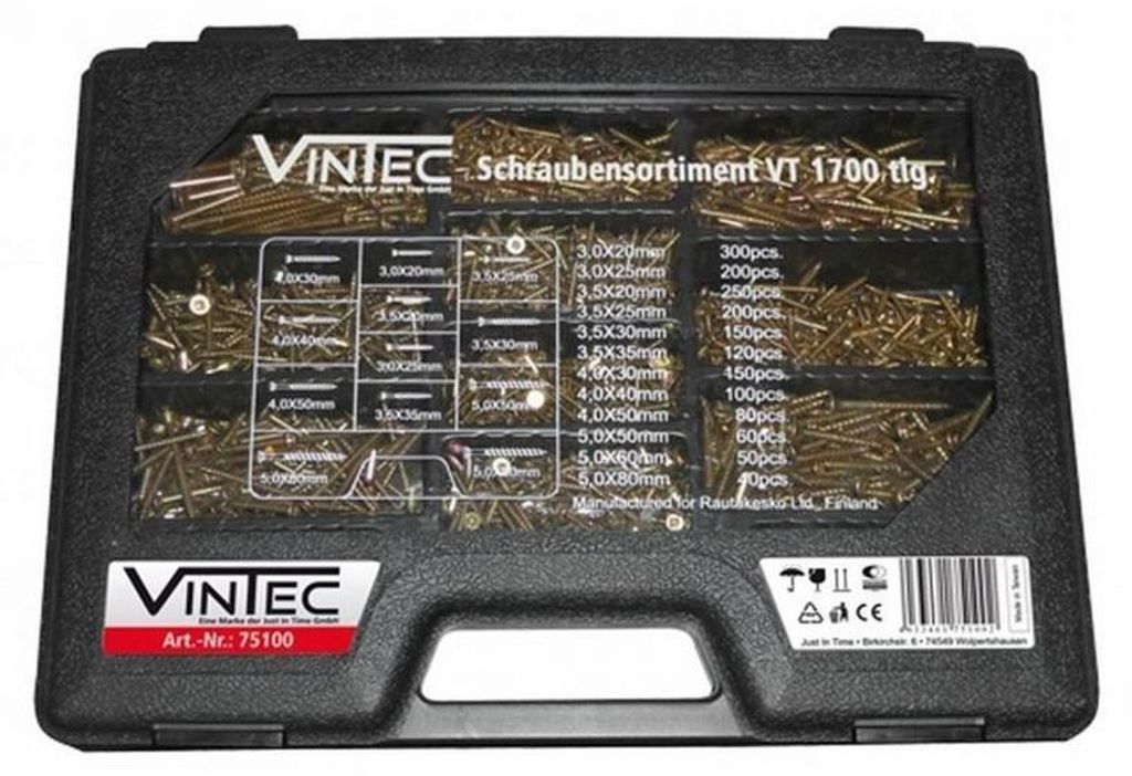 Zestaw śrub GÜDE VT - 1700 sztuk Zdjęcie produktu 