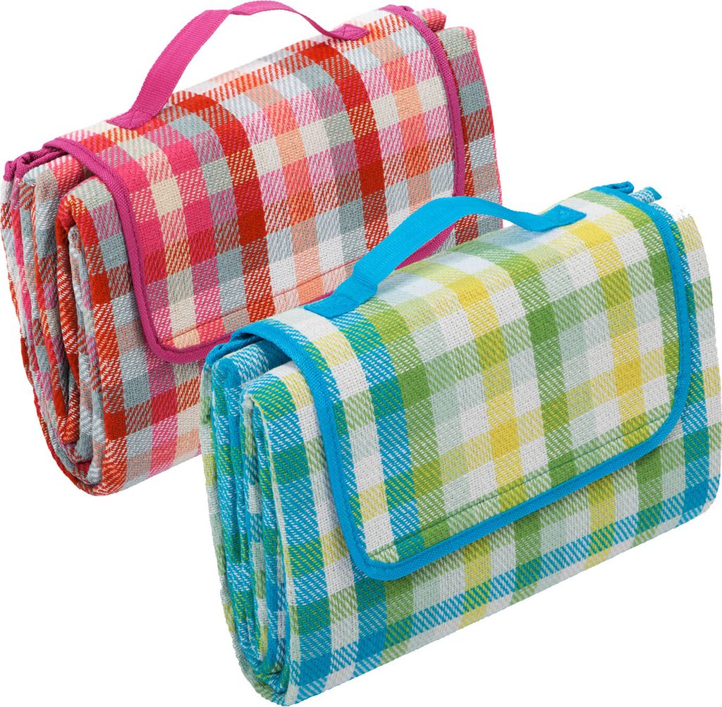 Biederlack Picknickdecke Clear Kariert mit Folienbeschichtung 130 x 170 cm, Farben:red