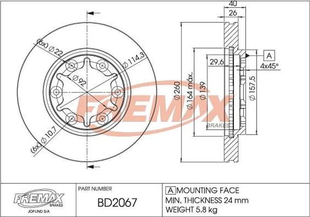Disque de frein pour pick-up chargé et conduite tout-terrain NP300